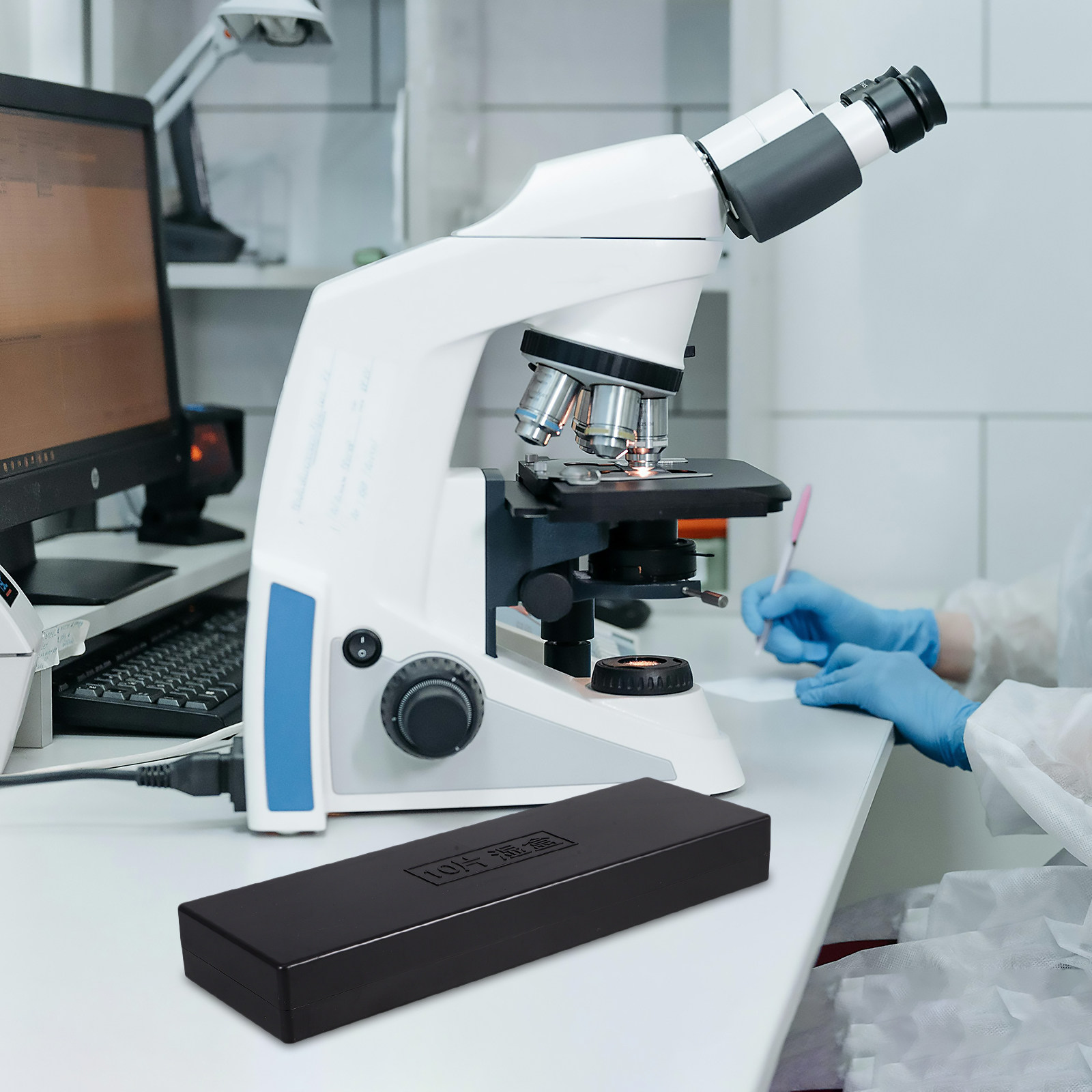 Pathology Slide Storage - Transparent White Slide Storage Box for