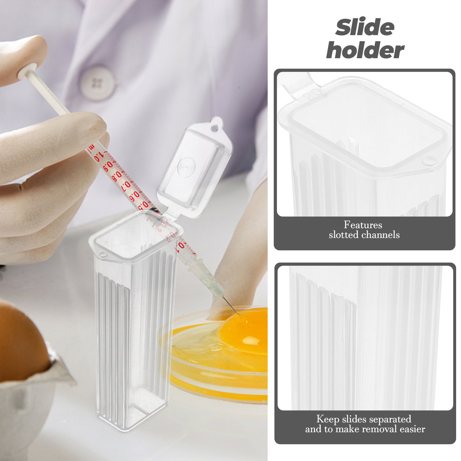 10Pcs Slide Boxes PP Material  - Pathology Slide Storage review and price