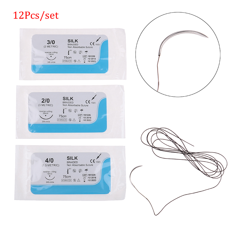 12PCS 75cm 2/0 3/0 4/0 Dental  - Surgical Instrument Set review and price