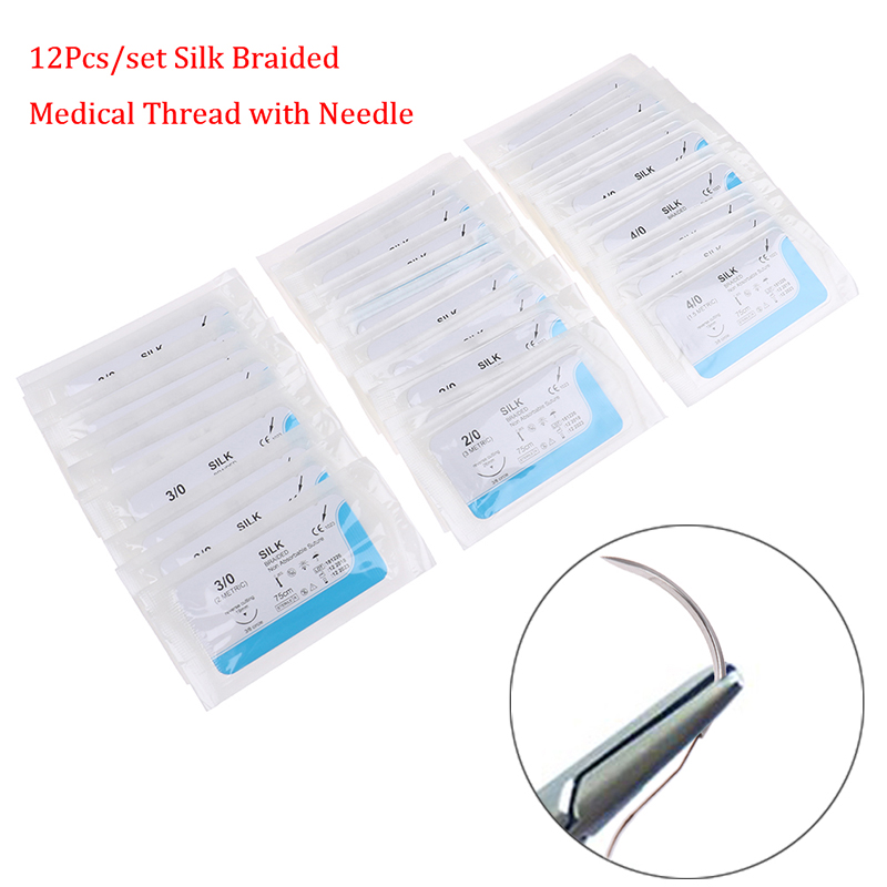 12PCS 75cm 2/0 3/0 4/0 Dental  - Surgical Instrument Set review and price
